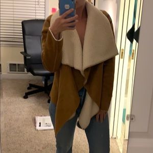 Tobi winter coat suede